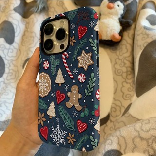 Ốp điện thoại họa tiết bông tuyết Cookie Man cho iPhone 17promax 17pro 15pro 15promax 14 14promax 14pro 16 pro max 12 13 16 plus ốp lưng