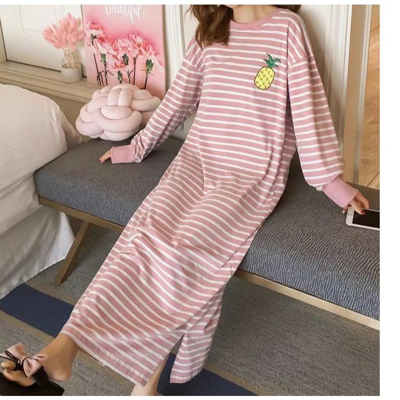 Váy ngủ dài size lớn mùa thu đông - Form rộng rãi thoải mái, chất vải cao cấp không xù - Thiết kế cho size lớn, cho vòng 2 tự tin - Đang khuyến mãi