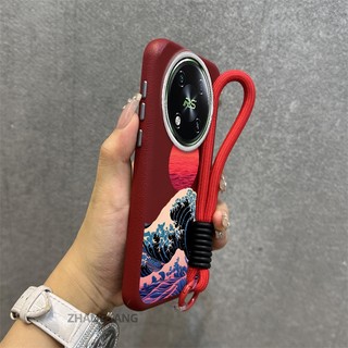 Ốp lưng cho itel RS4 Vỏ điện thoại kết cấu da cao cấp thẩm mỹ Seascape và Sunset Pattern chống rơi thiết kế miễn phí dây tinh tế