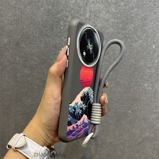 Ốp lưng cho itel RS4 Vỏ điện thoại kết cấu da cao cấp thẩm mỹ Seascape và Sunset Pattern chống rơi thiết kế miễn phí dây tinh tế