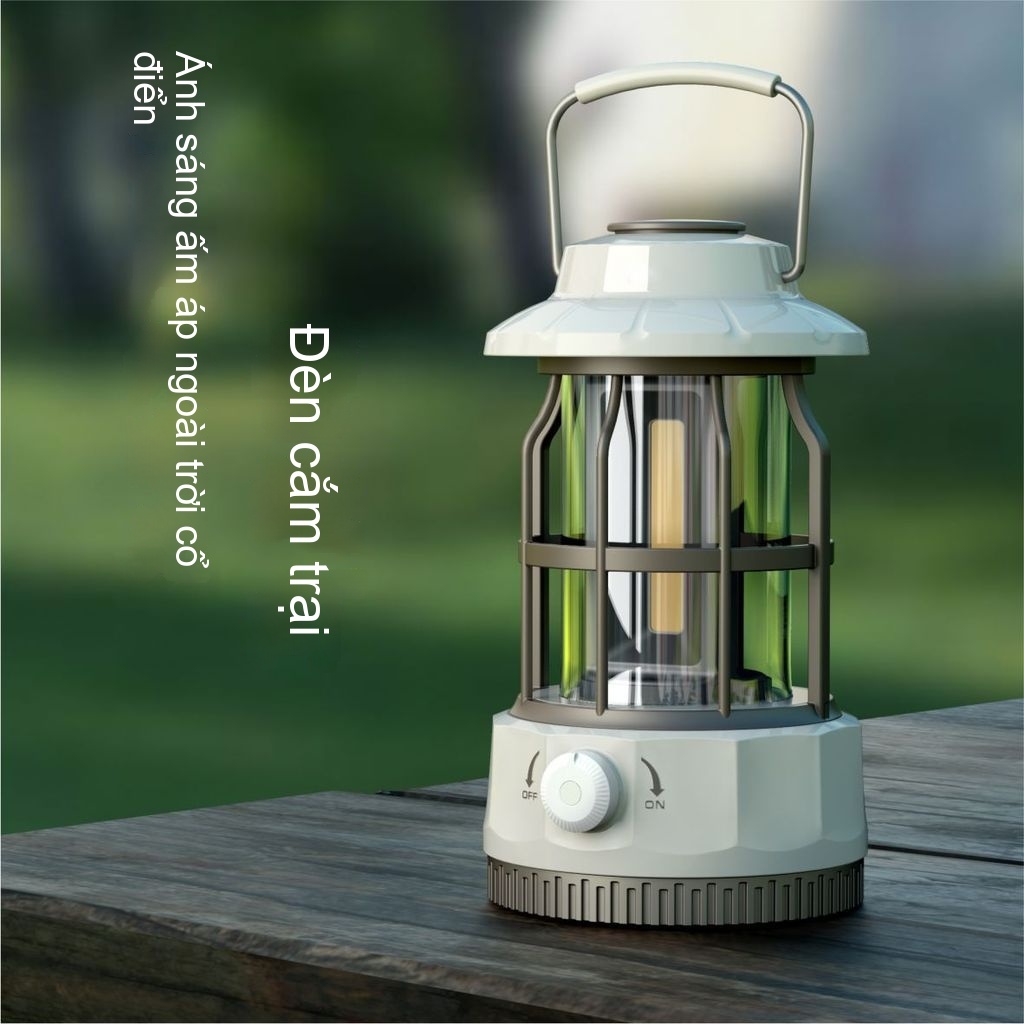 Đèn cắm trại ngoài trời di động, retro - Perfect cho lều và làm quà tặng