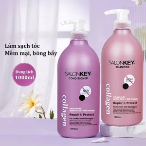 Dầu gội và dầu xả 1000ml, chăm sóc sang trọng cấp salon, dùng để kiểm soát dầu và làm tóc mịn màng, sáng bóng, thích hợp cho tiệm làm tóc nam nữ