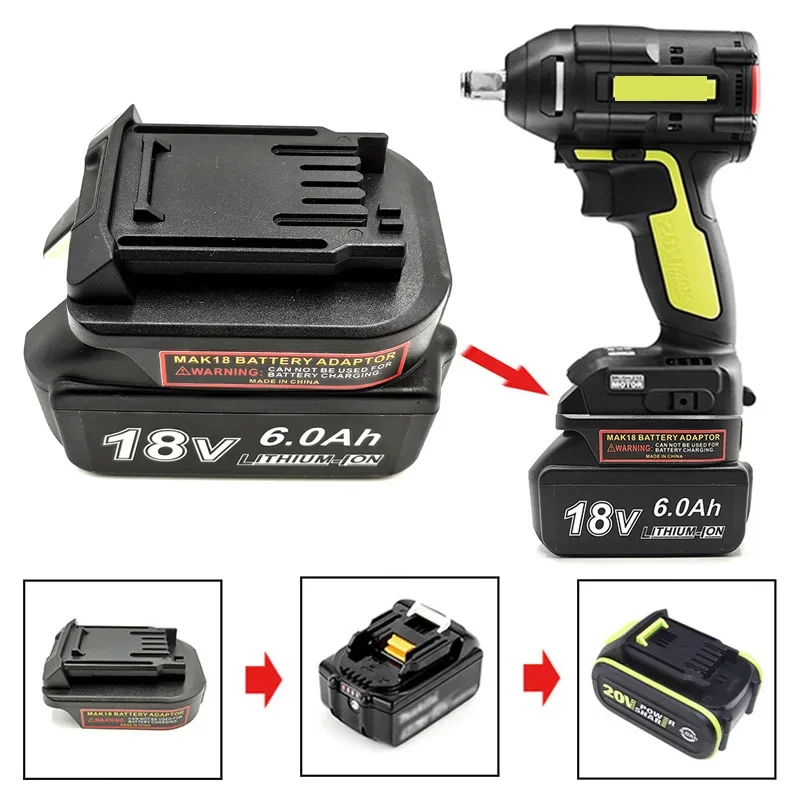 Bộ Chuyển Đổi Pin MT18WORX5 Cho Makita 18V Li-ion Pin Dành Cho Worx 5PIN 20V Xanh Dụng Cụ