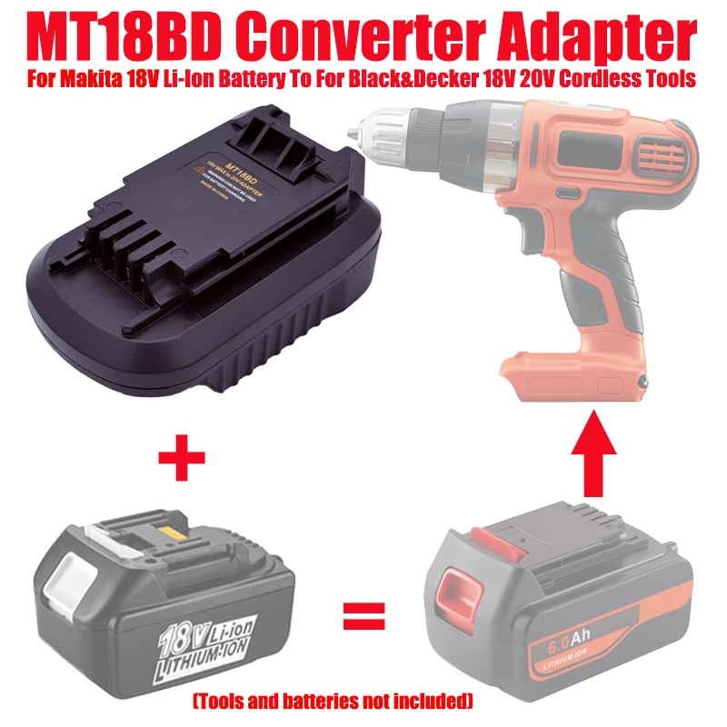 Bộ Chuyển Đổi Pin Cho Makita / DeWalt / Milwaukee / Bosch 18V / 20V Pin Dành Cho Đen & Decker 18V 20V Dụng Cụ