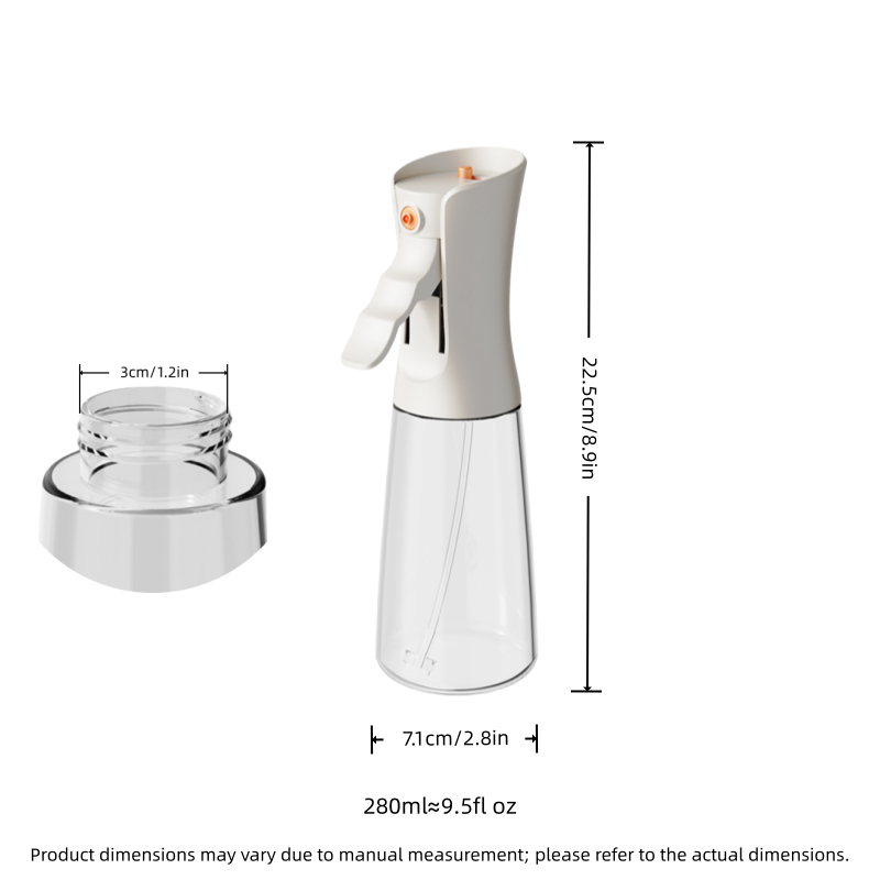 Bình Xịt Dầu Thủy Tinh 280ml – Glass Oil Sprayer for Air Fryer & Salad