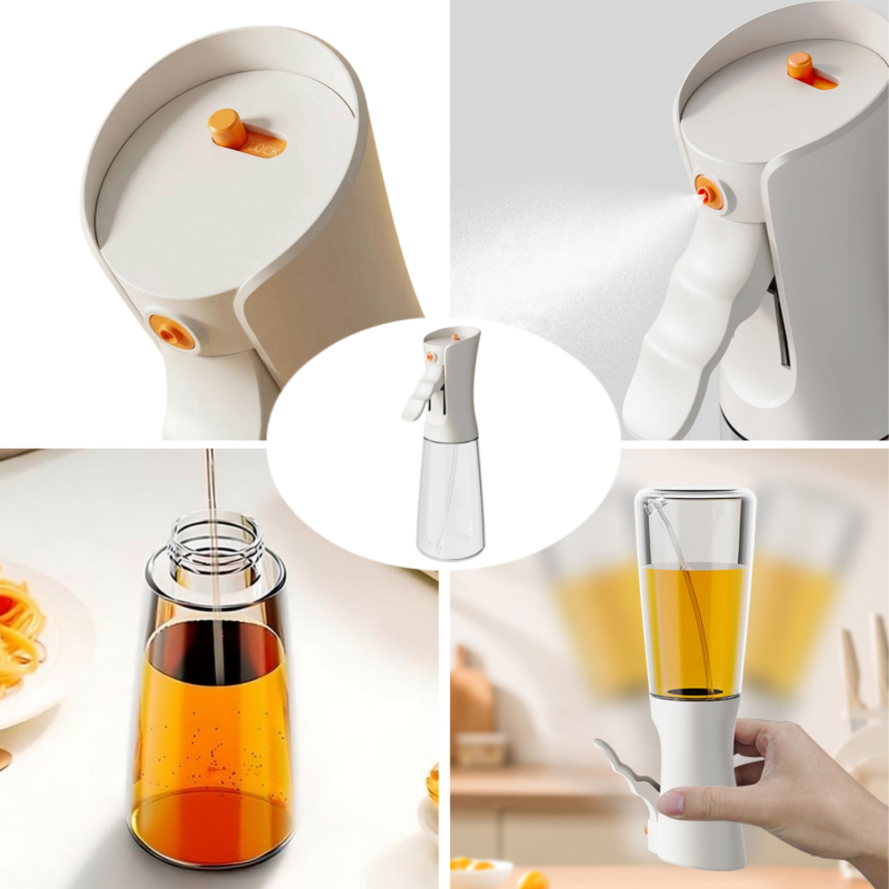 Bình Xịt Dầu Thủy Tinh 280ml – Glass Oil Sprayer for Air Fryer & Salad