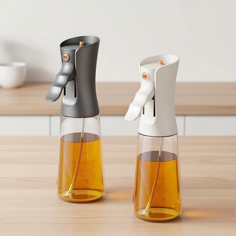 Bình Xịt Dầu Thủy Tinh 280ml – Glass Oil Sprayer for Air Fryer & Salad