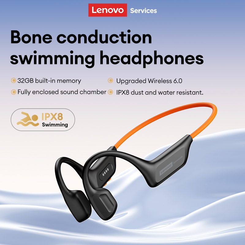 Tai nghe Bluetooth dẫn truyền xương Lenovo S106 Âm thanh vòm HIFI IPX8 Chống nước Chống mồ hôi Thể thao Âm nhạc Bluetooth V6.0 | BigBuy360 - bigbuy360.vn