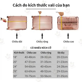 Vỏ Bọc Vali PVC Trong Suốt Chống Nước Chống Trầy Xước Chống Bụi – Bảo Vệ Hành Lý Du Lịch Cho Vali 18-30 Inch