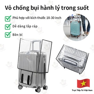 Vỏ Bọc Vali PVC Trong Suốt Chống Nước Chống Trầy Xước Chống Bụi – Bảo Vệ Hành Lý Du Lịch Cho Vali 18-30 Inch