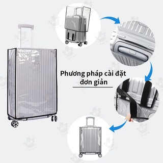 Vỏ Bọc Vali PVC Trong Suốt Chống Nước Chống Trầy Xước Chống Bụi – Bảo Vệ Hành Lý Du Lịch Cho Vali 18-30 Inch