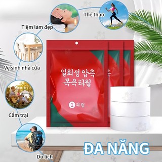 10 Chiếc Khăn Nén Du Lịch 70x140CM Dùng Một Lần, Khăn Mặt Cotton Dùng Khi Tắm, Gói Tiện Lợi