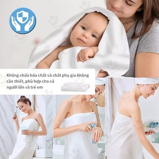 10 Chiếc Khăn Nén Du Lịch 70x140CM Dùng Một Lần, Khăn Mặt Cotton Dùng Khi Tắm, Gói Tiện Lợi