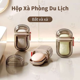 Bình Đựng Xà Phòng Di Động Có Nắp Đậy – Hộp Bảo Quản Xà Phòng Sạch Sẽ Tiện Dụng