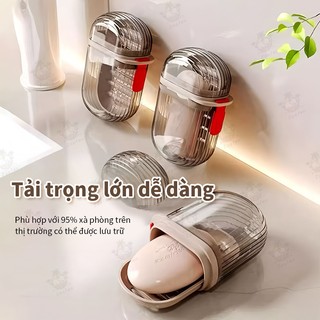 Bình Đựng Xà Phòng Di Động Có Nắp Đậy – Hộp Bảo Quản Xà Phòng Sạch Sẽ Tiện Dụng