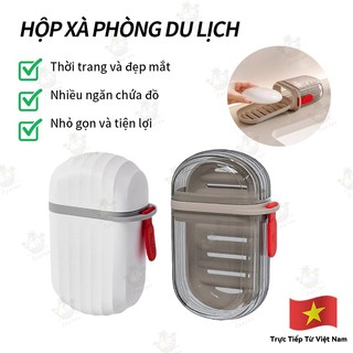 Bình Đựng Xà Phòng Di Động Có Nắp Đậy – Hộp Bảo Quản Xà Phòng Sạch Sẽ Tiện Dụng