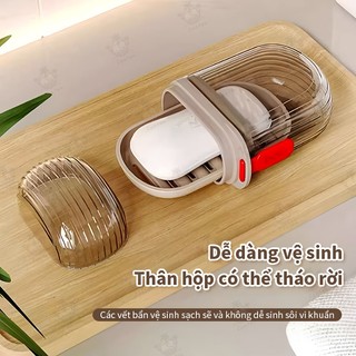 Bình Đựng Xà Phòng Di Động Có Nắp Đậy – Hộp Bảo Quản Xà Phòng Sạch Sẽ Tiện Dụng