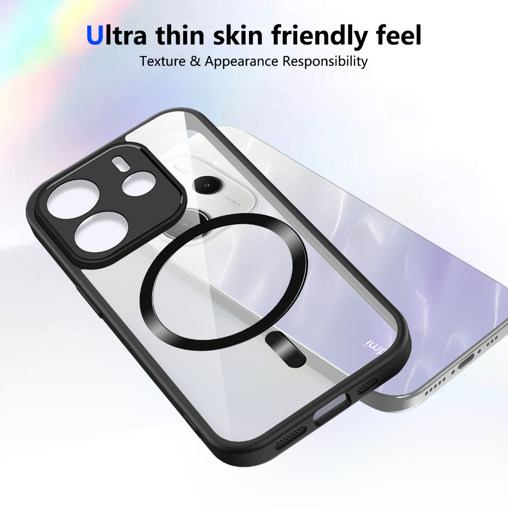Ốp bảo vệ điện thoại TPU từ tính chống sốc cho Redmi Note 13 13R 13 Pro 14S 13 Pro 13 Pro Plus Note 14 14 Pro 14 Pro Plus 14 Pro 4G 5G Vỏ bảo vệ chống sốc