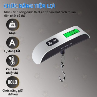 Cân hành lý kỹ thuật số di động 50KG / 110LB Màn hình LCD Cân điện tử Cân treo