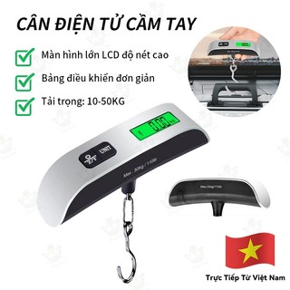 Cân hành lý kỹ thuật số di động 50KG / 110LB Màn hình LCD Cân điện tử Cân treo
