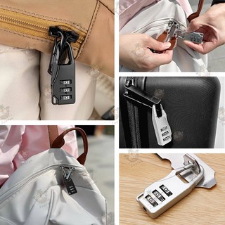Khóa Số 3 Mã Mini Chống Trộm Cho Vali, Túi Xách, Ba Lô Du Lịch Kiểu Móc Carabiner