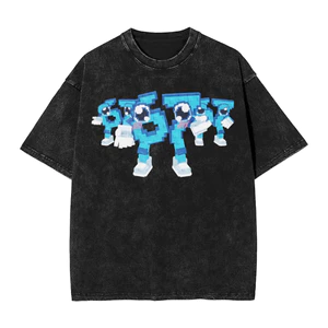67 Six Seven 6-7 Fun Italian Brainrot Washed Street Hip Hop Áo thun Cotton nam