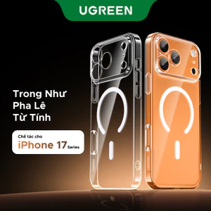 Ốp điện thoại trong suốt từ tính chống rơi UGREEN Sáng tạo iCrystal Tech Chống vân tay Chống trầy xước cho iPhone 17 Pro Max / iPhone 17 Air (ốp cứng)