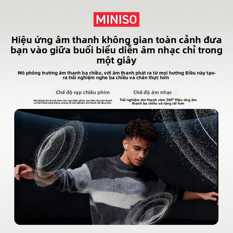 MINISO MS106  In-ear Tai nghe Bluetooth AI Dịch thuật thời gian thực Giảm tiếng ồn ANC tai nghe không dây
