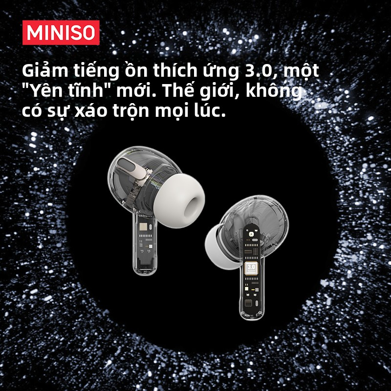 MINISO MS106  In-ear Tai nghe Bluetooth AI Dịch thuật thời gian thực Giảm tiếng ồn ANC tai nghe không dây