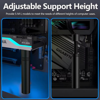 Nhôm GPU Giá Đỡ Dọc Kính Thiên Văn Xoay Chân Đế Từ Tính Giá Đỡ Thẻ Video Card Đồ Họa Giá Đỡ Hỗ Trợ 27-120mm