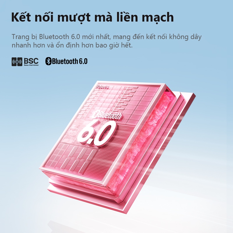 Tai Nghe Bass BS2 Lite Baseus Tăng cường âm trầm 40 giờ sử dụng khi dùng cùng hộp sạc Đàm thoại rõ nét với micro kép Al Bluetooth 6.0 | BigBuy360 - bigbuy360.vn