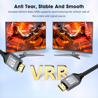 Cáp HDMI 8K Cáp HDMI tốc độ cao Đầu nối Nylon & vàng bện HDMI2.1 4K @ 120Hz 8K @ 60Hz cho máy tính xách tay PS5 Xbox HDTV