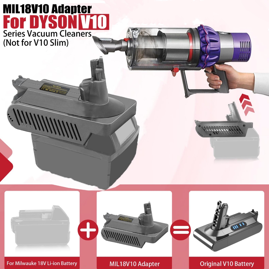 Bộ Chuyển Đổi Pin Cho Makita / Milwaukee / DeWalt / Ryobi / Einhell / Bosch / Craftsman 18V Pin Lithium Cho Máy Hút Bụi Dyson V10