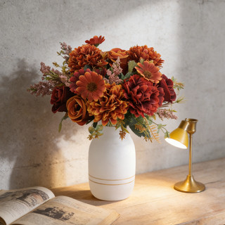Hoa Giả Trang Trí Nhà Cửa Bó Hoa Lụa Cao Cấp Decor Phòng Khách Vintage Retro Bắc Âu Thẩm Mỹ Cúc Hồng Đạo Cụ Chụp Ảnh Cưới Sự Kiện Thu Đông Sang Trọng Phụ Kiện Bàn Làm Việc Quà Tặng Đẹp Tự Nhiên Bền Màu Bố Trí Ban Công Cửa Hàng