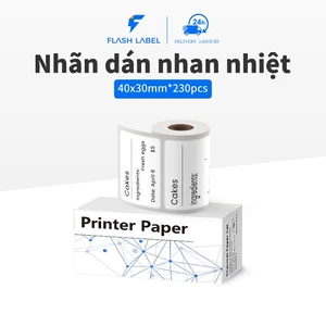 Nhãn dán nhãn chống nước Flashlabel, Giấy dán nhiệt chất lượng cao cho trà sữa, mã vạch, thẻ giá, nhãn thực phẩm