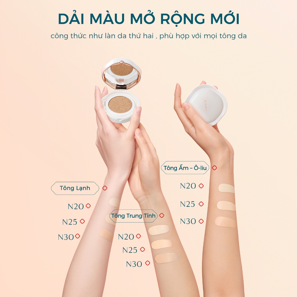 【Yến Muốn Đẹp Livestream】Florasis (Hoa Tây Tử) Phấn Nước 13g*2 Flawless Jade Breathable– Lớp Nền Hoàn Hảo: Căng Bóng Tự Nhiên Hoặc Lì Mịn Kiểm Soát Dầu