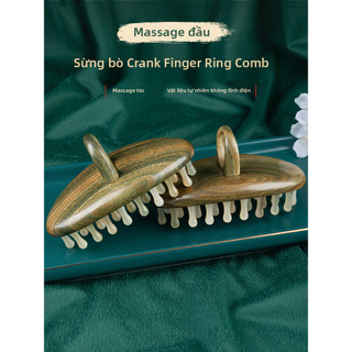Lược Massage Cạo Gió Cao Cấp Từ Sừng Trâu Nước Trắng - Chải Tóc Mượt, Thông Kinh Lạc, Dụng Cụ Chăm Sóc Sức Khỏe Chuyên Nghiệp