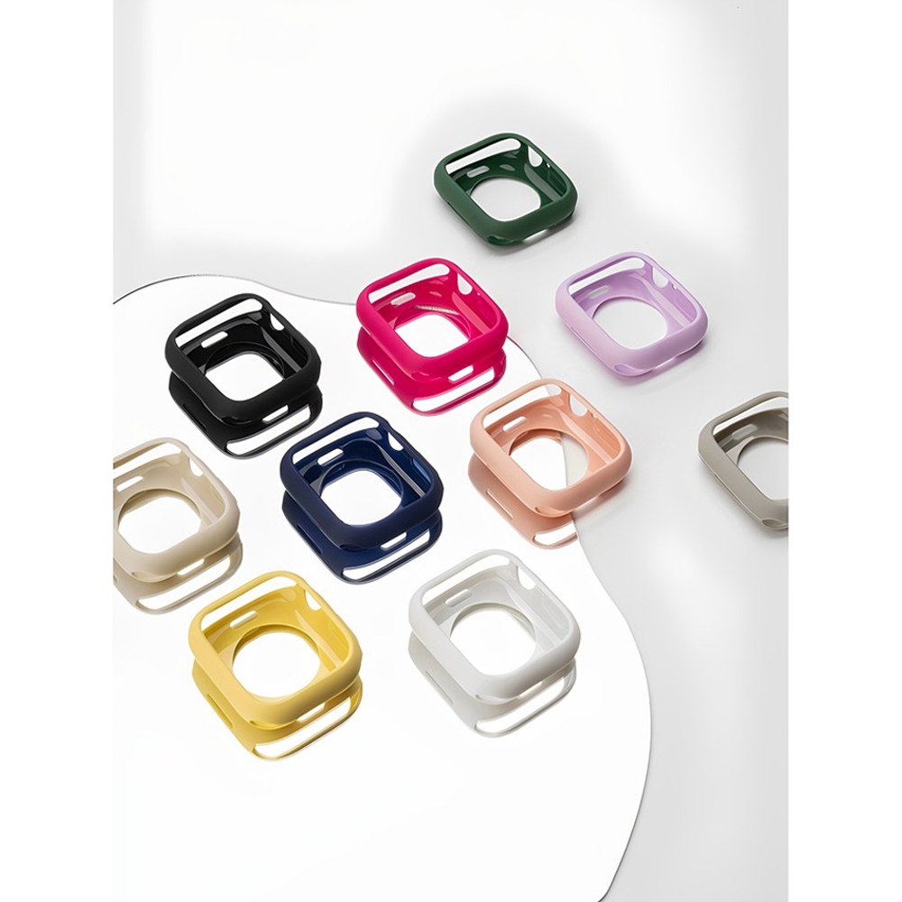 Ốp lưng bảo vệ chống va chạm bằng silicon nửa gói dành cho nữ Thích hợp cho Apple Watch S11 SE3 Ultra3 S10 S9 S8 SE S7 S6 Ultra 49mm 46mm 42mm 40mm 44mm 41mm 45mm Vỏ bảo vệ