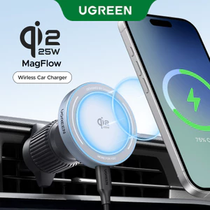 Sạc không dây MagFlow ô tô từ tính UGREEN 25W Max Tương thích với dòng IP