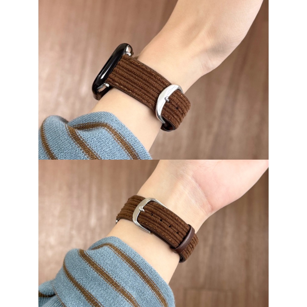 Dây đeo giữ nhiệt nhung phiên bản rộng đơn giản dành cho nữ Thích hợp cho Apple Watch S11 SE3 Ultra3 S10 S9 S8 SE S7 S6 Ultra 49mm 46mm 40mm 44mm 41mm 45mm Dây đeo cổ tay