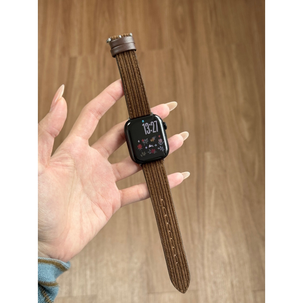 Dây đeo giữ nhiệt nhung phiên bản rộng đơn giản dành cho nữ Thích hợp cho Apple Watch S11 SE3 Ultra3 S10 S9 S8 SE S7 S6 Ultra 49mm 46mm 40mm 44mm 41mm 45mm Dây đeo cổ tay