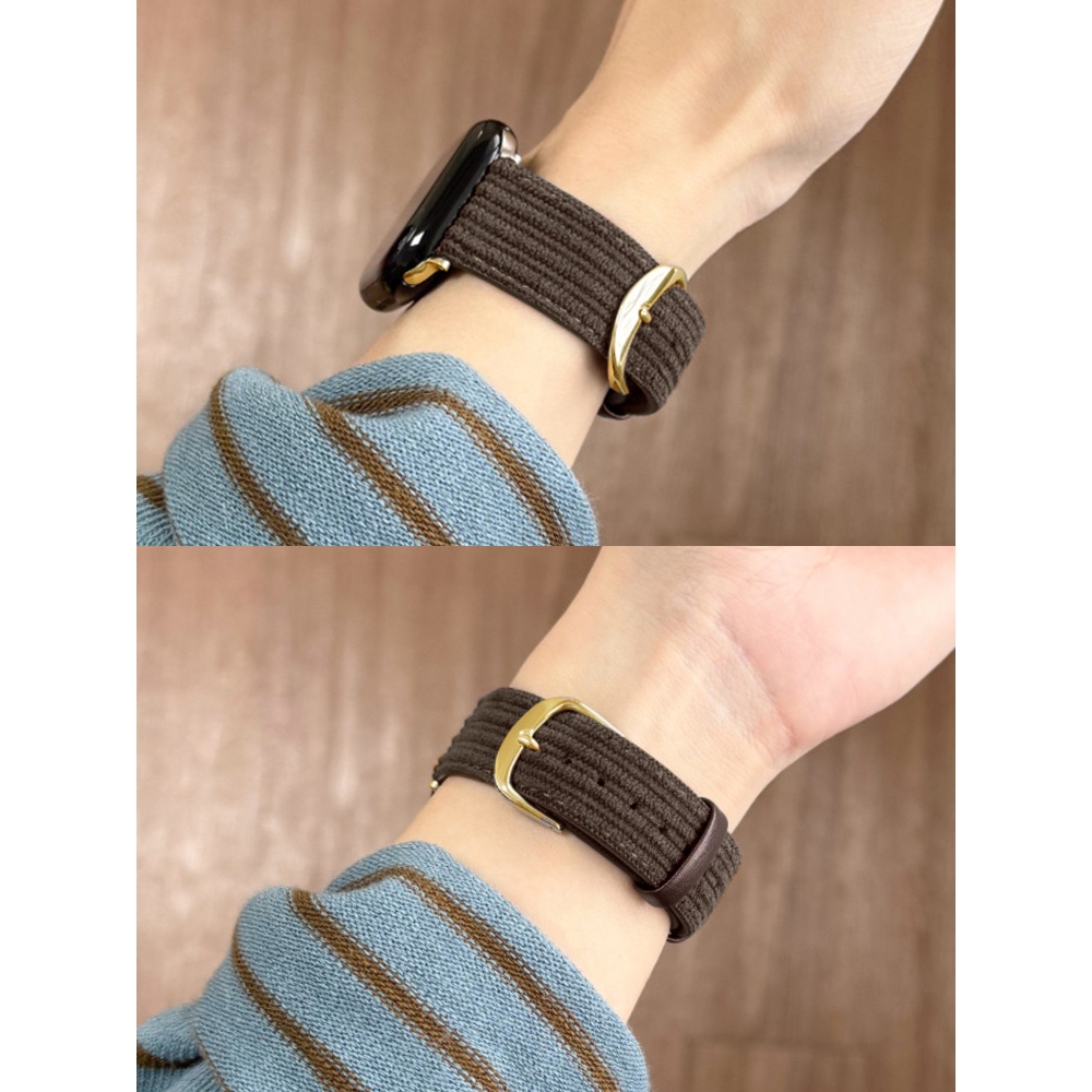 Dây đeo giữ nhiệt nhung phiên bản rộng đơn giản dành cho nữ Thích hợp cho Apple Watch S11 SE3 Ultra3 S10 S9 S8 SE S7 S6 Ultra 49mm 46mm 40mm 44mm 41mm 45mm Dây đeo cổ tay
