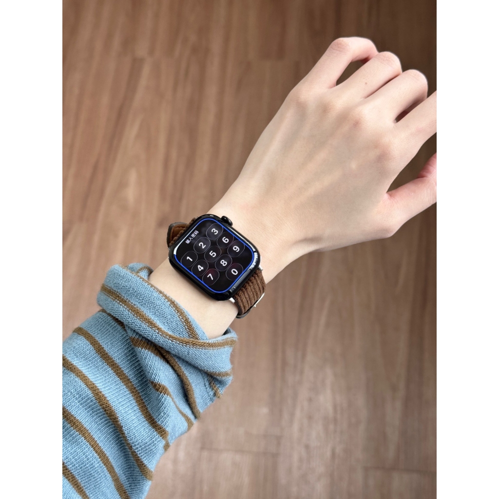 Dây đeo giữ nhiệt nhung phiên bản rộng đơn giản dành cho nữ Thích hợp cho Apple Watch S11 SE3 Ultra3 S10 S9 S8 SE S7 S6 Ultra 49mm 46mm 40mm 44mm 41mm 45mm Dây đeo cổ tay