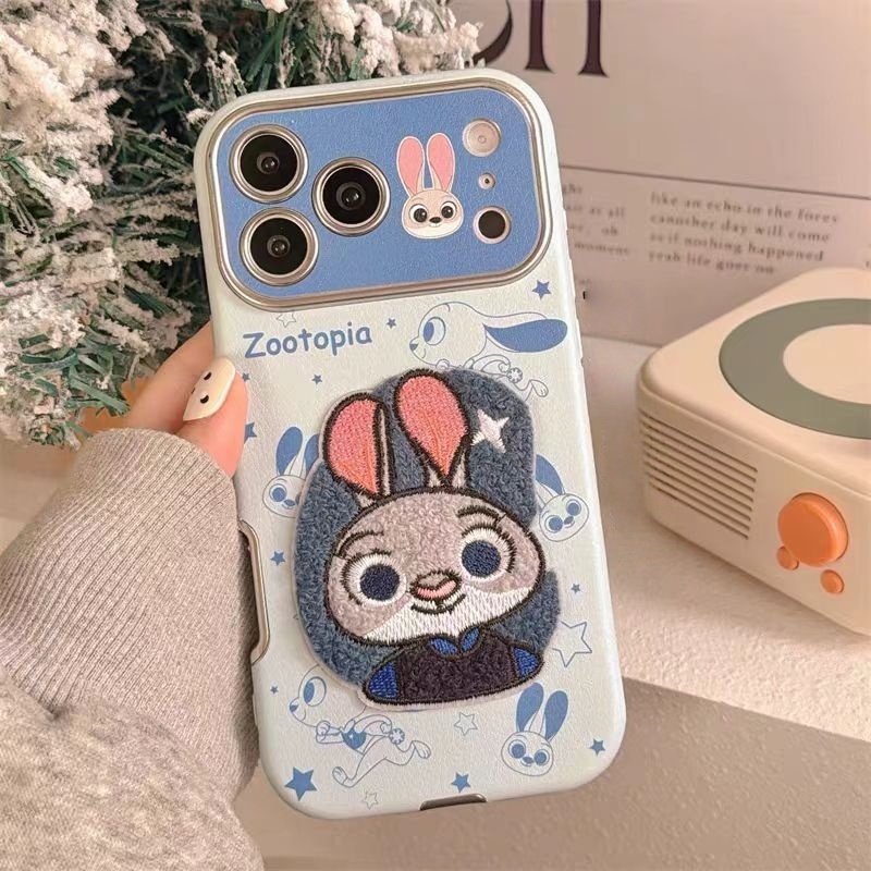 Ốp lưng cứng Zootopia / Judy và Nick có dây buộc tương thích cho iPhone 13 pro max 14 pro max 15 pro max 16 pro max 17 Pro max