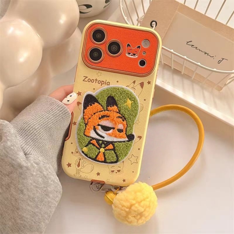 Ốp lưng cứng Zootopia / Judy và Nick có dây buộc tương thích cho iPhone 13 pro max 14 pro max 15 pro max 16 pro max 17 Pro max