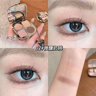 Bảng Phấn Mắt 4 Màu KAKASHOW - Phấn Mắt Lấp Lánh Ngọc Trai Mờ Chống Thấm Nước Chống Mồ Hôi Tự Nhiên Độ Độ bão Hòa Thấp Tông Màu Đất C634