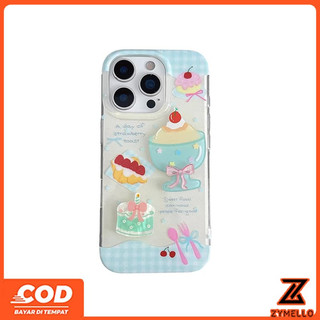 Thích hợp cho VIVO V70 V60 LITE V50 LITE V40 LITE Y31 Y21D Y04 Y29 Y39 Y03 Y19S Y28 Y17S V30 V29 V29E Y17 Y15 Y11 Y20 Y21 Y20S Y33S Y21T Y12S Tươi Đỏ 3D Anh Đào Món Tráng Miệng Chống Sốc