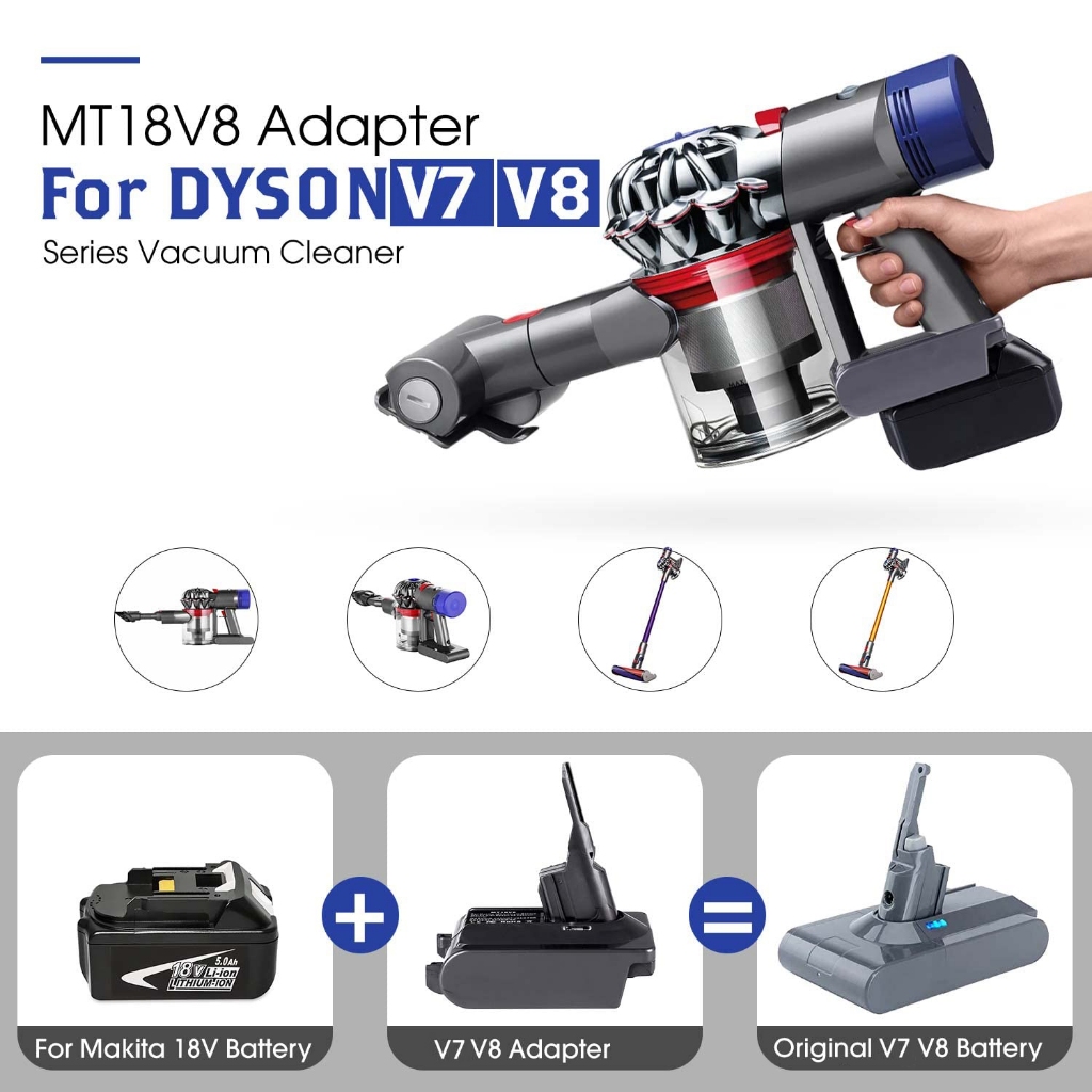 MT18V6 MT18V7V8 Pin Adapter Cho Makita 18V Li-ion Pin Chuyển Đổi Cho Dyson V6 V7 V8 SV04 SV03 DC59 DC58 DC62 SV09 SV05