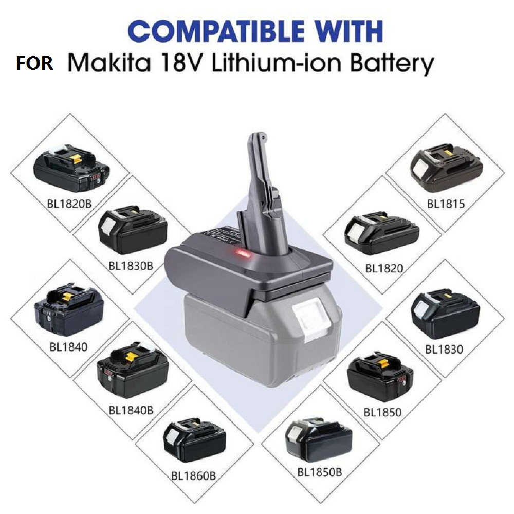 Bộ chuyển đổi pin MT18V7V8 cho pin Makita 18V hoạt động cho máy hút bụi dòng Dyson V7 / V8