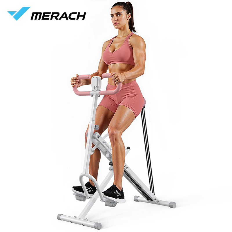 MERACH Máy chèo 2-in-1 dễ cài đặt và gấp. Đó là một huấn luyện viên hông và một máy tập thể dục tại nhà cho mông và chân
